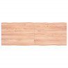 Tablero mesa madera tratada roble borde natural 140x50x6 cm 1