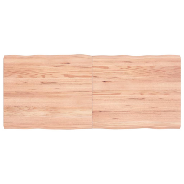 Tablero mesa madera tratada roble borde natural 140x60x4 cm D