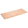 Tablero mesa madera tratada roble borde natural 140x60x4 cm 2
