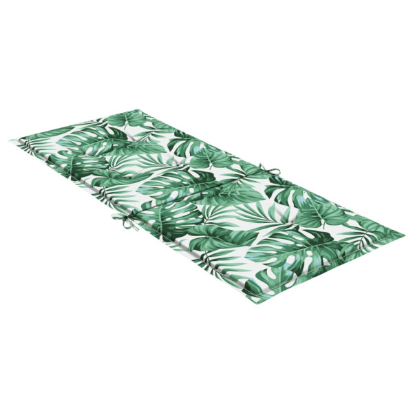 Cojines de silla de respaldo alto 2 uds tela estampado de hojas M 5