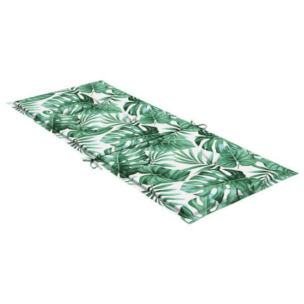 Cojines de silla de respaldo alto 6 uds tela estampado de hojas M 5