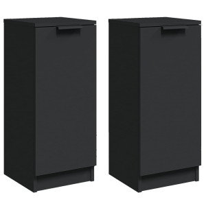 Aparadores 2 pcs 30x30x70 cm derivados de madeira preto H