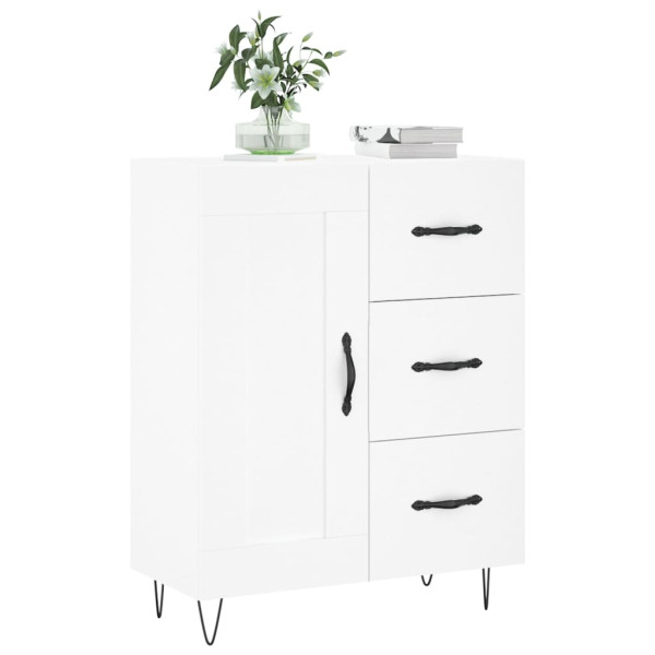 Aparador de madera de ingeniería blanco 69.5x34x90 cm M 3