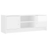 Mueble de TV madera de ingeniería blanco brillo 102x30x37.5 cm 2