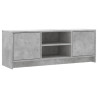 Mueble de TV madera de ingeniería gris hormigón 102x30x37.5 cm 2