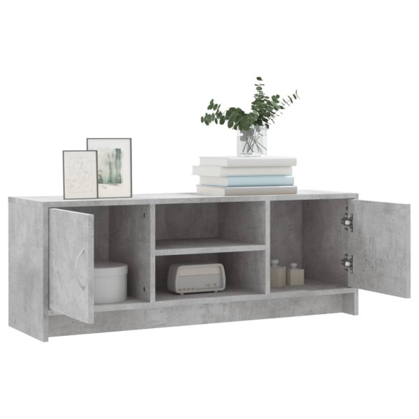 Mueble de TV madera de ingeniería gris hormigón 102x30x37.5 cm M 4