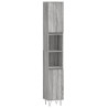 Set de muebles de baño 3 pzas madera contrachapada gris sonoma 5