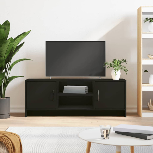 Mueble de TV madera de ingeniería negro 102x30x37.5 cm D