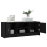 Mueble de TV madera de ingeniería negro 102x30x37.5 cm 4