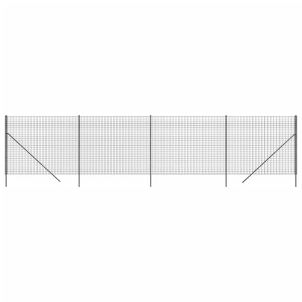 Cerca de alambre de acero galvanizado gris antracita 1.4x10 m M 2