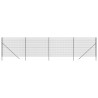 Cerca de alambre de acero galvanizado gris antracita 1.6x10 m 2