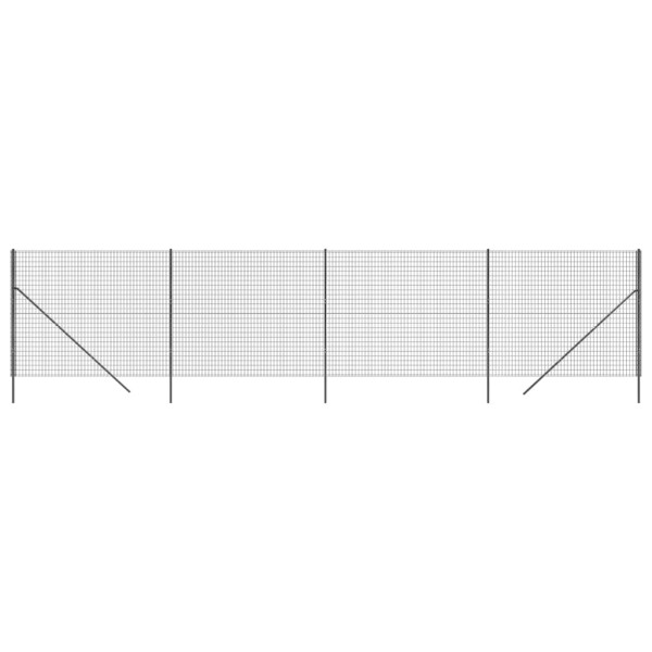 Cerca de alambre de acero galvanizado gris antracita 1.8x10 m M 2
