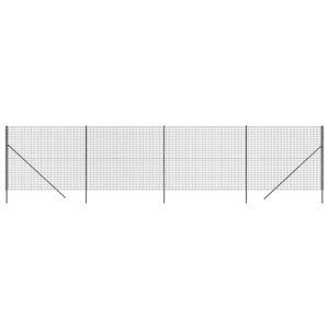 Cerca de alambre de acero galvanizado gris antracita 2x10 m H