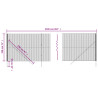 Cerca de alambre de acero galvanizado gris antracita 1.8x25 m 5