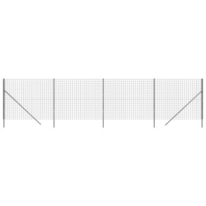 Cerca de alambre de acero galvanizado gris antracita 1.4x10 m H