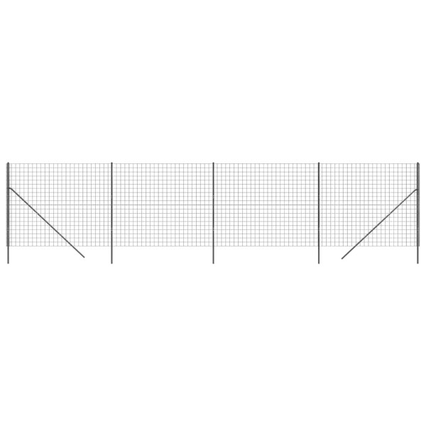 Cerca de alambre de acero galvanizado gris antracita 2.2x10 m M 2