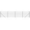 Cerca de alambre con pinchos de anclaje gris antracita 1.6x10 m 2