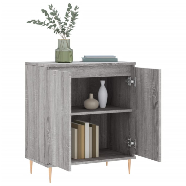 Aparador de madera contrachapada gris Sonoma 60x35x70 cm M 4