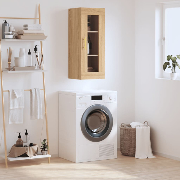 Armario de pared roble Sonoma 34.5x34x90 cm D