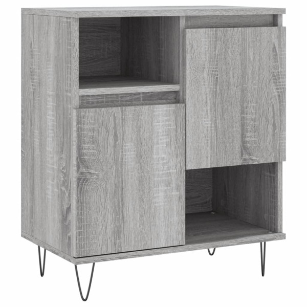 Aparador de madera contrachapada gris Sonoma 60x35x70 cm M 2