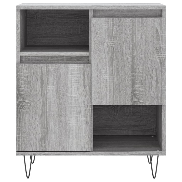 Aparador de madera contrachapada gris Sonoma 60x35x70 cm M 5