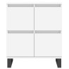 Aparador de madera contrachapada blanco 60x35x70 cm 5