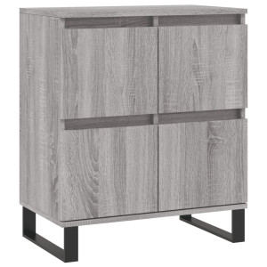Aparador de madera contrachapada gris Sonoma 60x35x70 cm H