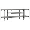 Mueble TV madera ingeniería y hierro gris Sonoma 121x35x45 cm 2