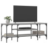 Mueble TV madera ingeniería y hierro gris Sonoma 121x35x45 cm 3