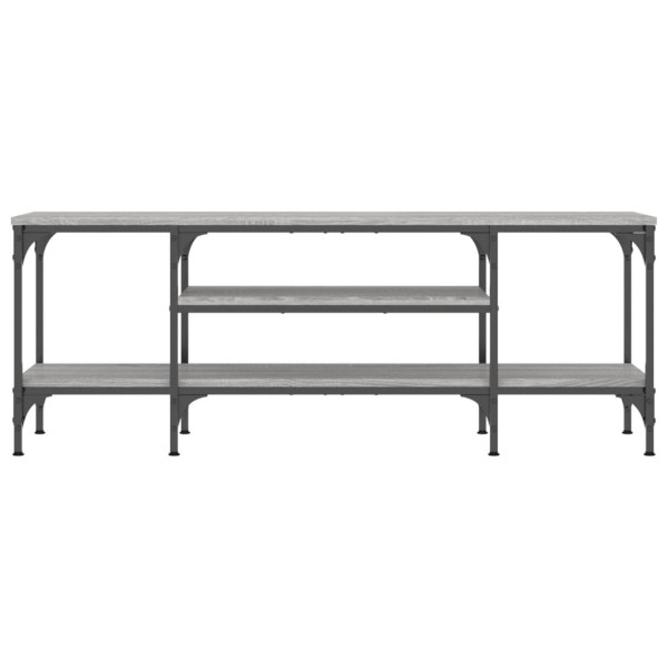 Mueble TV madera ingeniería y hierro gris Sonoma 121x35x45 cm M 4