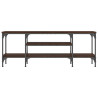 Mueble TV madera ingeniería y hierro marrón roble 121x35x45 cm 4