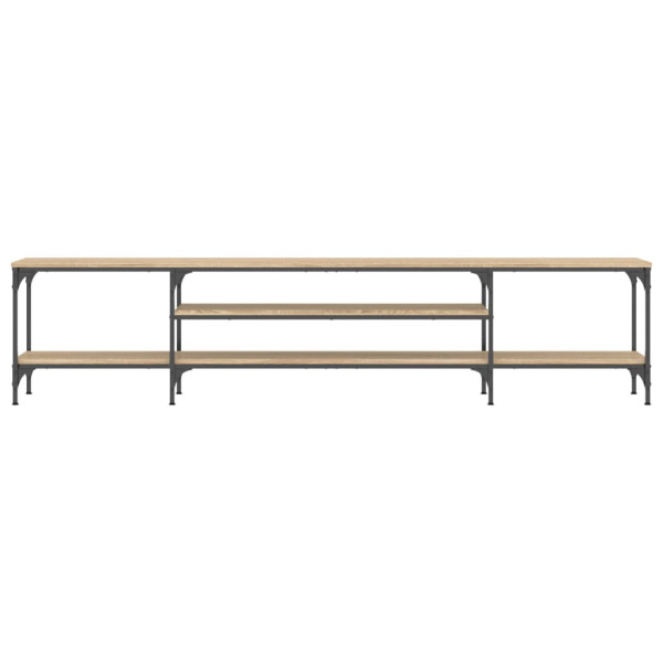 Mueble TV madera ingeniería y hierro roble sonoma 201x35x45 cm M 4