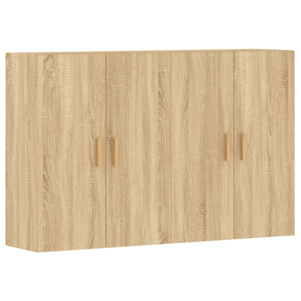 Armarios de pared 2 uds madera de ingeniería roble Sonoma M 2