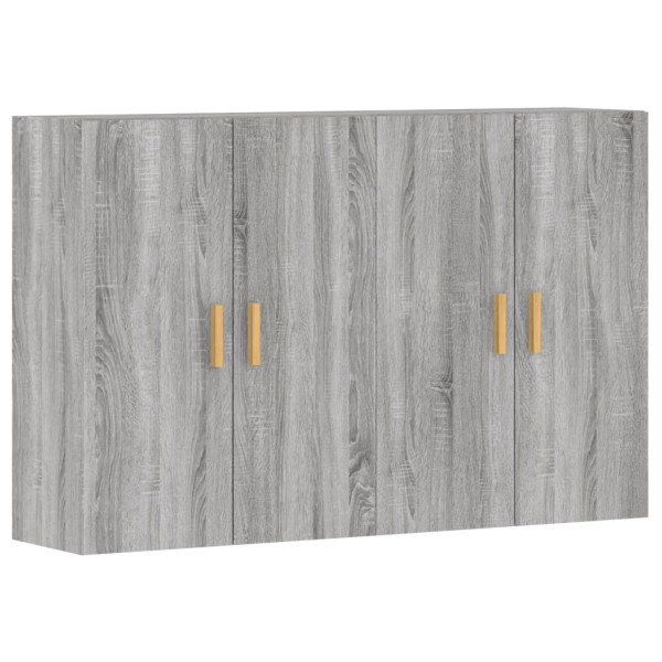 Armarios de pared 2 uds madera de ingeniería gris Sonoma M 2
