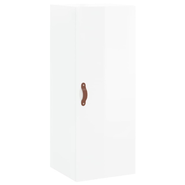 Armario de pared blanco brillante 34.5x34x90 cm M 2
