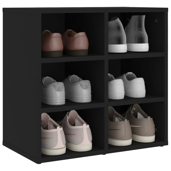 Mueble zapatero negro 52.5x30x50 cm M 4