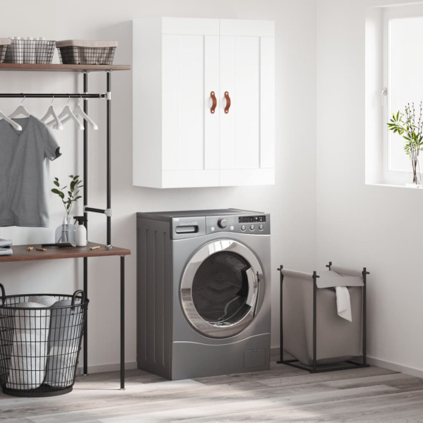 Armario de pared madera de ingeniería blanco 69.5x34x90 cm D