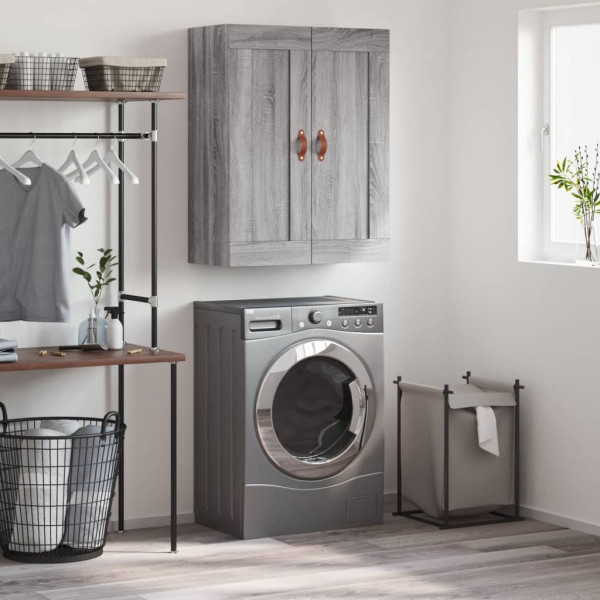 Armario de pared madera ingeniería gris Sonoma 69.5x34x90 cm D