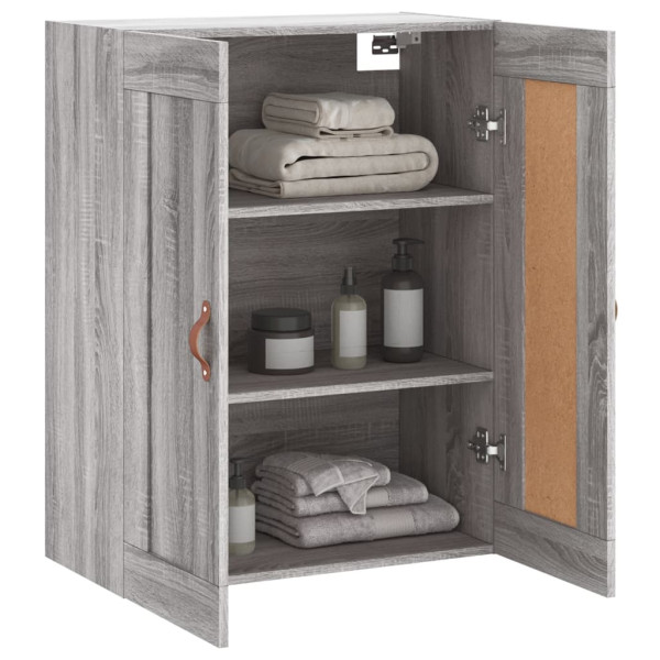 Armario de pared madera ingeniería gris Sonoma 69.5x34x90 cm M 5