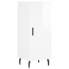 Aparador de madera contrachapada blanco brillante 34.5x34x90 cm 2