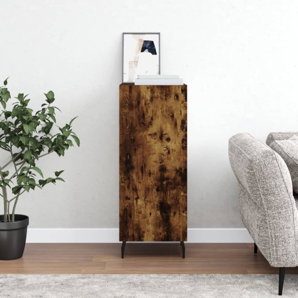 Aparador madera de ingeniería roble ahumado 34.5x34x90 cm D