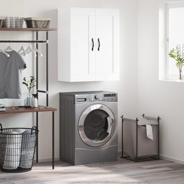 Armario de pared madera de ingeniería blanco 69.5x34x90 cm D