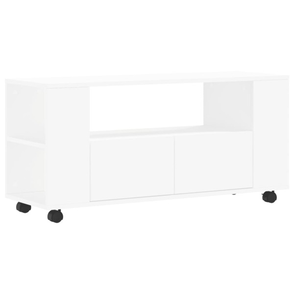 Mueble para TV madera de ingeniería blanco 102x34.5x43 cm M 2
