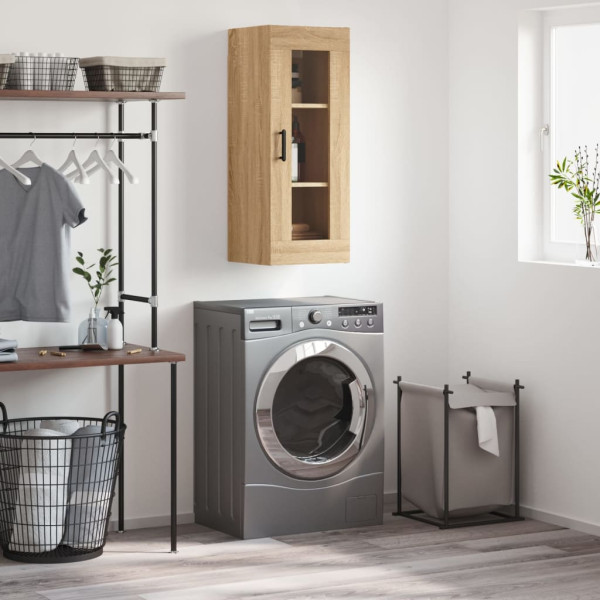 Armario de pared roble Sonoma 34.5x34x90 cm D