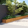 Canteiro elevado de jardim 770x50x36 cm aço corten 1
