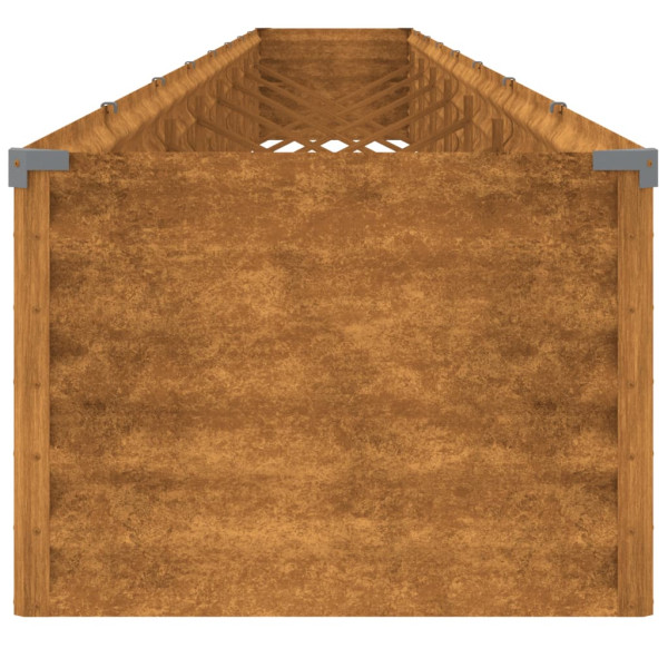 Canteiro elevado de jardim 770x50x36 cm aço corten M 5