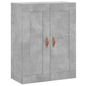 Armario de pared madera ingeniería gris hormigón 69.5x34x90 cm H