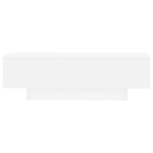 Mesa de centro madera de ingeniería blanco 100x49.5x31 cm H