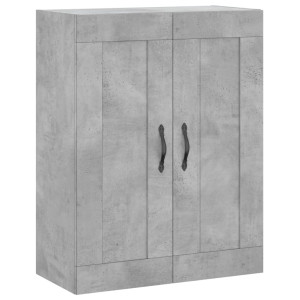 Armario de pared madera ingeniería gris hormigón 69.5x34x90 cm H