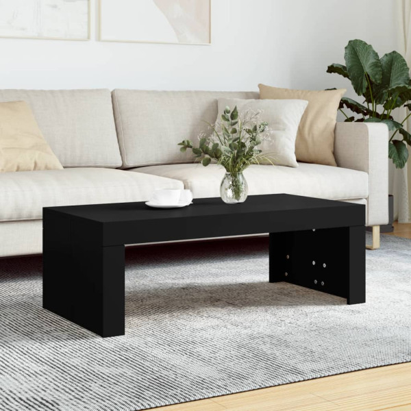 Mesa de centro madera de ingeniería negro 102x50x36 cm D